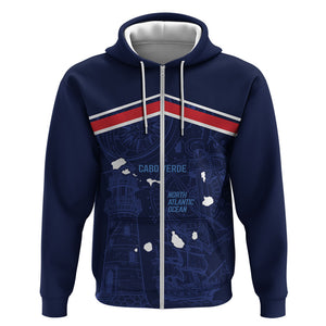 Cape Verde Small Island Big Stage Custom Zip Hoodie Guardian of the Atlantic