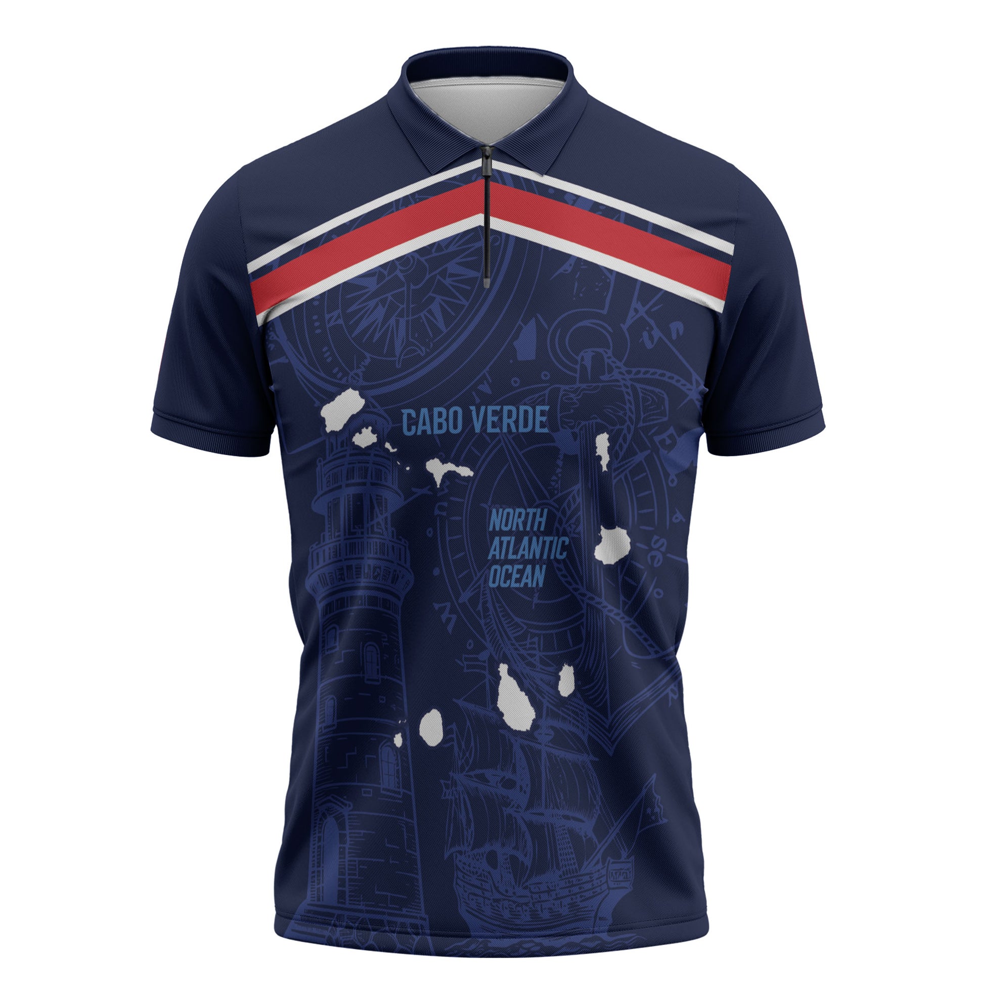Cape Verde Small Island Big Stage Custom Zipper Polo Shirt Guardian of the Atlantic