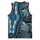 Polynesia Mixed African Dashiki Basketball Jersey Afro-pacific Culture - Blue - African Pride