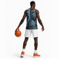Polynesia Mixed African Dashiki Basketball Jersey Afro-pacific Culture - Blue - African Pride
