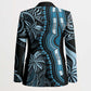 Polynesia Mixed African Dashiki Blazer Afro-pacific Culture - Blue