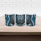 Polynesia Mixed African Dashiki Ceramic Mug Afro-pacific Culture - Blue
