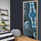 Polynesia Mixed African Dashiki Door Cover Afro-pacific Culture - Blue