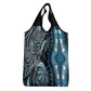 Polynesia Mixed African Dashiki Grocery Bag Afro-pacific Culture - Blue