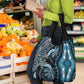 Polynesia Mixed African Dashiki Grocery Bag Afro-pacific Culture - Blue