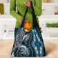 Polynesia Mixed African Dashiki Grocery Bag Afro-pacific Culture - Blue