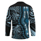 Polynesia Mixed African Dashiki Hockey Jersey Afro-pacific Culture - Blue