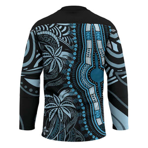 Polynesia Mixed African Dashiki Hockey Jersey Afro-pacific Culture - Blue