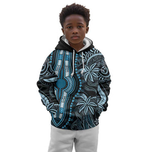 Polynesia Mixed African Dashiki Kid Hoodie Afro-pacific Culture - Blue