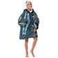 Polynesia Mixed African Dashiki Kid Wearable Blanket Hoodie Afro-pacific Culture - Blue