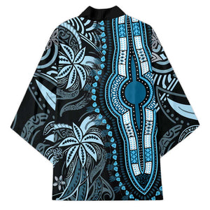 Polynesia Mixed African Dashiki Kimono Afro-pacific Culture - Blue