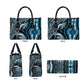 Polynesia Mixed African Dashiki Leather Bag Afro-pacific Culture - Blue