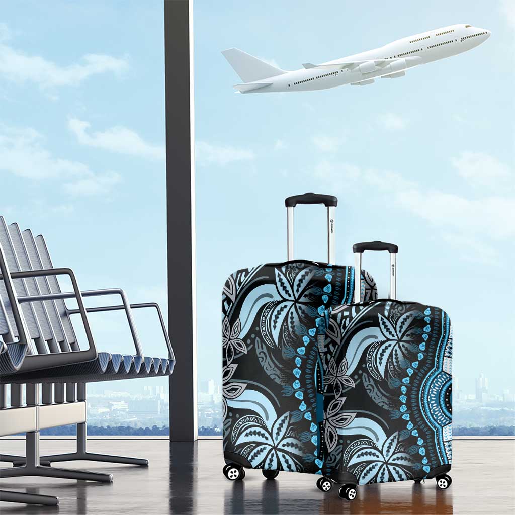 Polynesia Mixed African Dashiki Luggage Cover Afro-pacific Culture - Blue