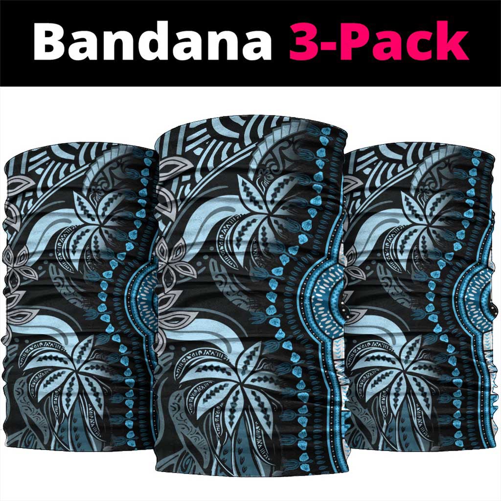 Polynesia Mixed African Dashiki Neck Gaiter Afro-pacific Culture - Blue LT9