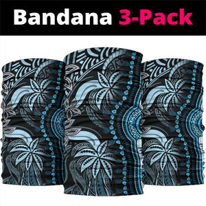 Polynesia Mixed African Dashiki Neck Gaiter Afro-pacific Culture - Blue LT9