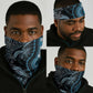 Polynesia Mixed African Dashiki Neck Gaiter Afro-pacific Culture - Blue LT9