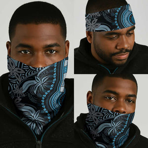 Polynesia Mixed African Dashiki Neck Gaiter Afro-pacific Culture - Blue LT9