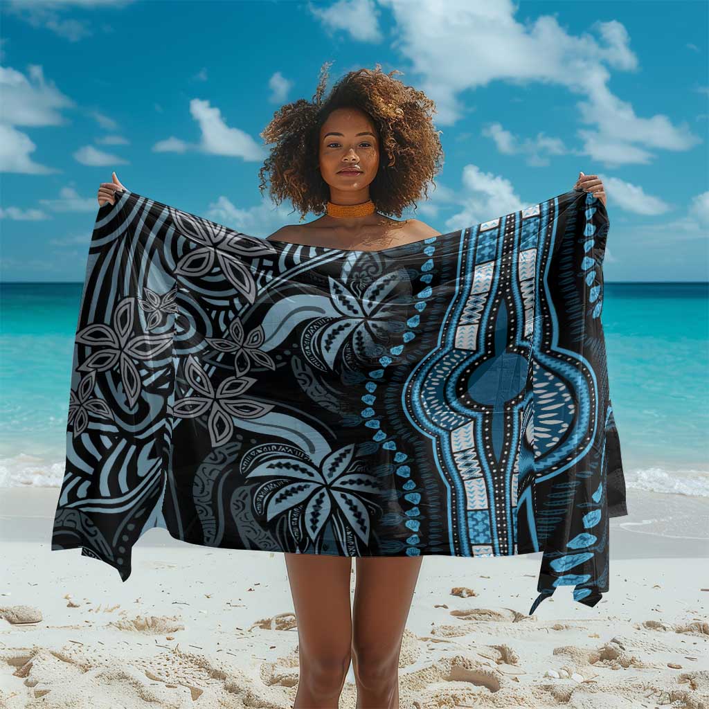 Polynesia Mixed African Dashiki Sarong Afro-pacific Culture - Blue