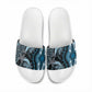 Polynesia Mixed African Dashiki Slide Sandals Afro-pacific Culture - Blue