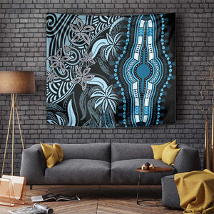 Polynesia Mixed African Dashiki Tapestry Afro-pacific Culture - Blue