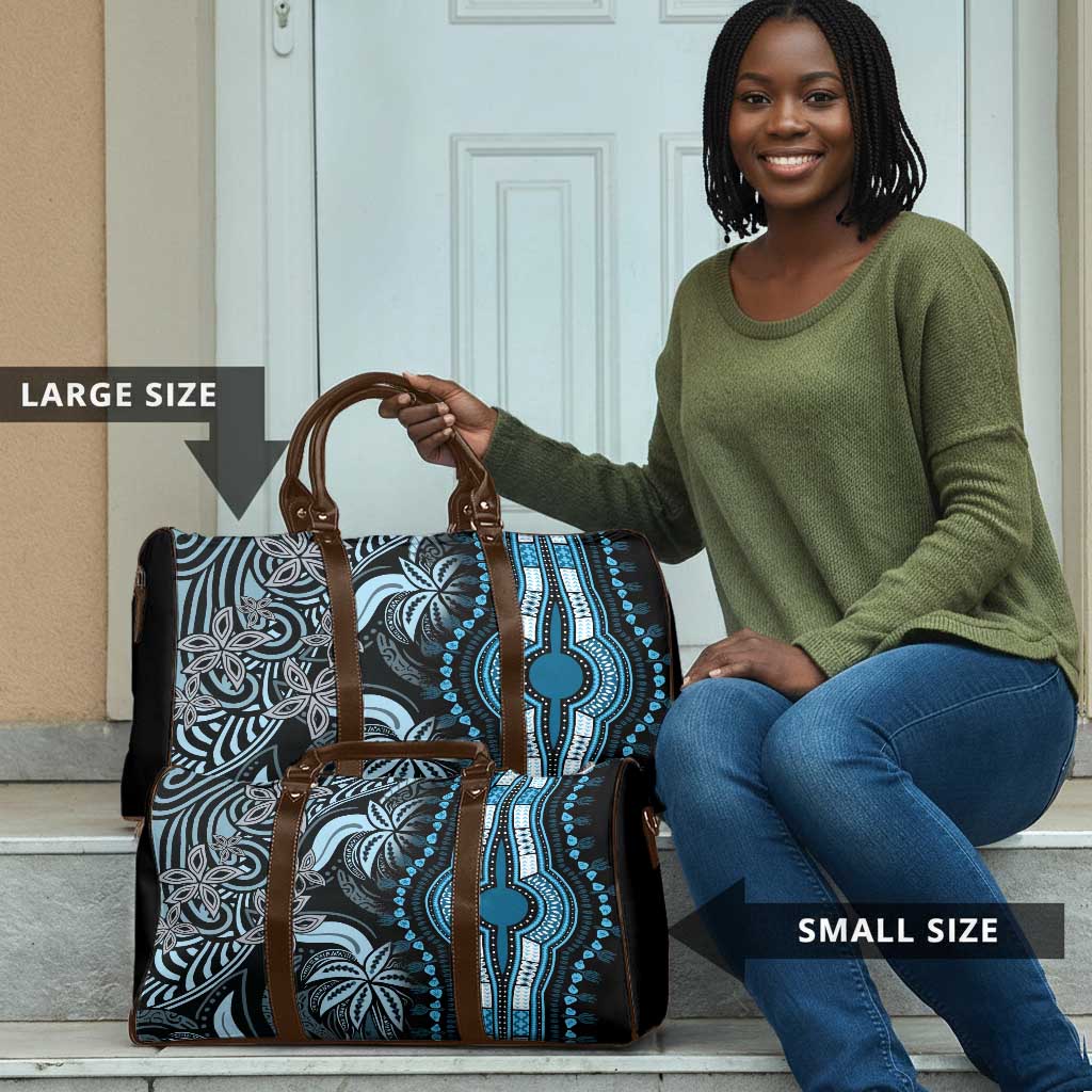 Polynesia Mixed African Dashiki Travel Bag Afro-pacific Culture - Blue