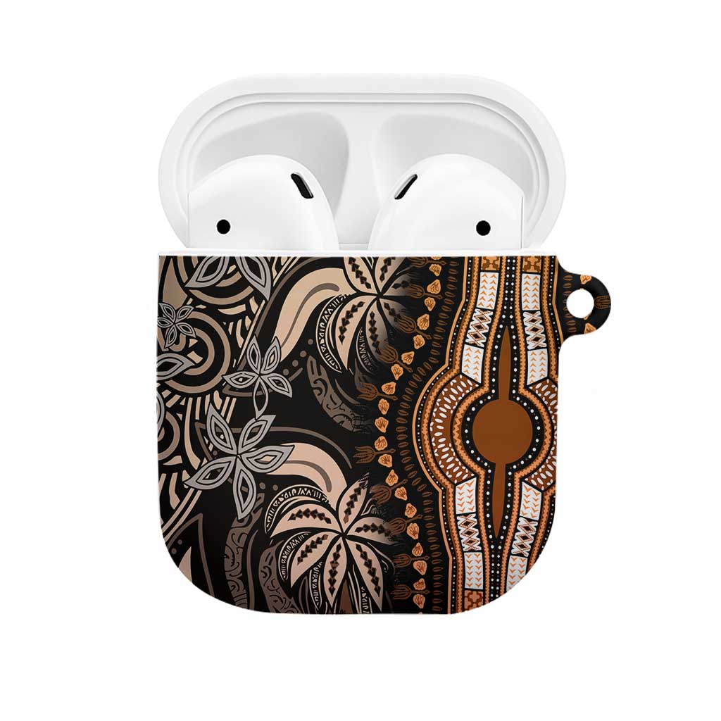 Polynesia Mixed African Dashiki AirPods Case Afro-pacific Culture - Gold