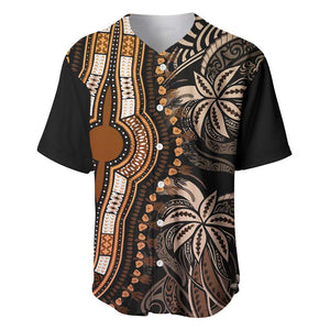 Polynesia Mixed African Dashiki Baseball Jersey Afro-pacific Culture - Gold