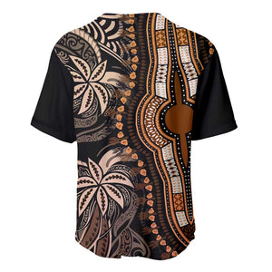 Polynesia Mixed African Dashiki Baseball Jersey Afro-pacific Culture - Gold
