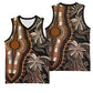 Polynesia Mixed African Dashiki Basketball Jersey Afro-pacific Culture - Gold - African Pride