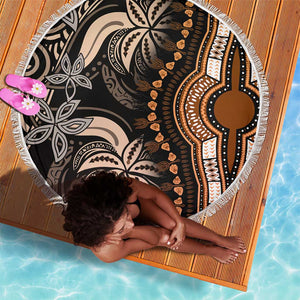 Polynesia Mixed African Dashiki Beach Blanket Afro-pacific Culture - Gold