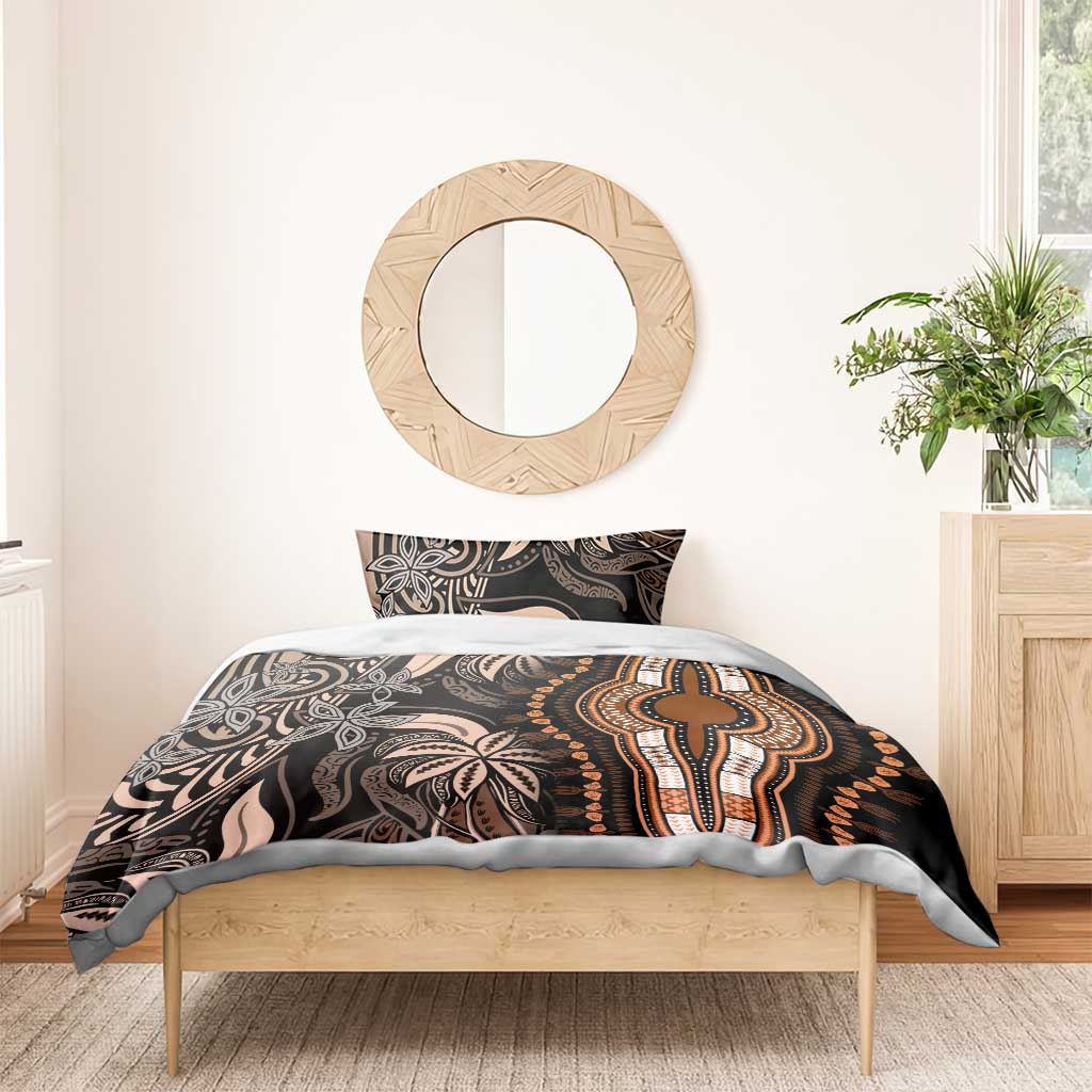 Polynesia Mixed African Dashiki Bedding Set Afro-pacific Culture - Gold