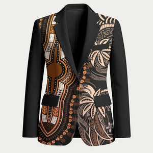 Polynesia Mixed African Dashiki Blazer Afro-pacific Culture - Gold
