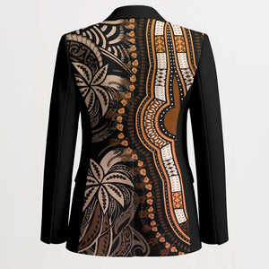 Polynesia Mixed African Dashiki Blazer Afro-pacific Culture - Gold