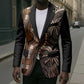 Polynesia Mixed African Dashiki Blazer Afro-pacific Culture - Gold