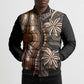 Polynesia Mixed African Dashiki Bomber Puffer Jacket Afro-pacific Culture - Gold