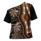 Polynesia Mixed African Dashiki Cross Shoulder Shirt Afro-pacific Culture - Gold
