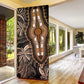 Polynesia Mixed African Dashiki Door Cover Afro-pacific Culture - Gold