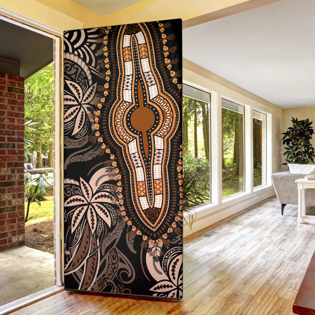 Polynesia Mixed African Dashiki Door Cover Afro-pacific Culture - Gold