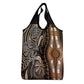 Polynesia Mixed African Dashiki Grocery Bag Afro-pacific Culture - Gold