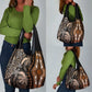 Polynesia Mixed African Dashiki Grocery Bag Afro-pacific Culture - Gold