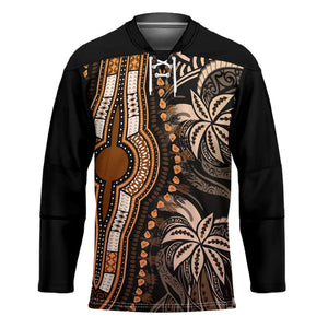 Polynesia Mixed African Dashiki Hockey Jersey Afro-pacific Culture - Gold
