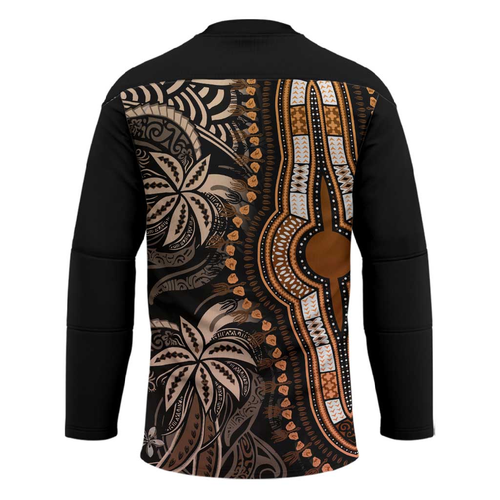 Polynesia Mixed African Dashiki Hockey Jersey Afro-pacific Culture - Gold