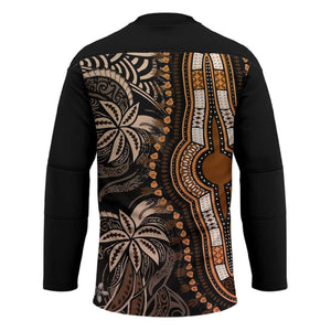 Polynesia Mixed African Dashiki Hockey Jersey Afro-pacific Culture - Gold