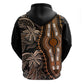 Polynesia Mixed African Dashiki Hoodie Afro-pacific Culture - Gold