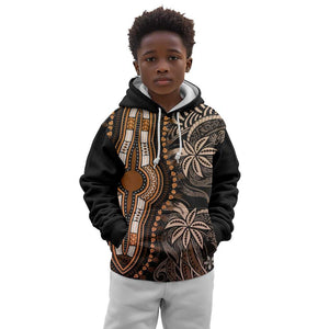 Polynesia Mixed African Dashiki Kid Hoodie Afro-pacific Culture - Gold