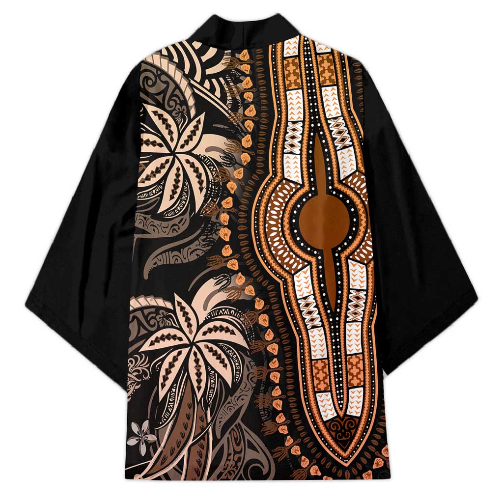 Polynesia Mixed African Dashiki Kimono Afro-pacific Culture - Gold