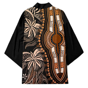Polynesia Mixed African Dashiki Kimono Afro-pacific Culture - Gold