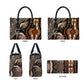Polynesia Mixed African Dashiki Leather Bag Afro-pacific Culture - Gold