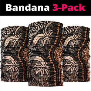 Polynesia Mixed African Dashiki Neck Gaiter Afro-pacific Culture - Gold LT9