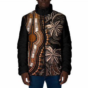 Polynesia Mixed African Dashiki Padded Jacket Afro-pacific Culture - Gold